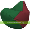 Flagman Бескаркасное кресло-мешок Груша Г2.3-0121 зелёный, бордовый