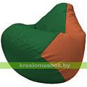 Flagman Бескаркасное кресло-мешок Груша Г2.3-0123 зелёный, оранжевый