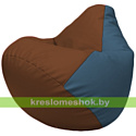 Flagman Бескаркасное кресло-мешок Груша Г2.3-0736 коричневый, голубой