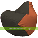 Flagman Бескаркасное кресло-мешок Груша Г2.3-1623 чёрный, оранжевый