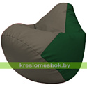 Flagman Бескаркасное кресло-мешок Груша Г2.3-1701 серый, зелёный