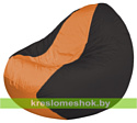 Flagman Кресло мешок Classic К2.1-134 (основа чёрная, вставка оранжевая)