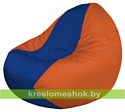 Flagman Кресло мешок Classic К2.1-157 (основа оранжевая, вставка синяя)
