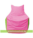 Flagman Кресло мешок Фокс Ф2.1-197 (основа розовая, вставка салатовая)