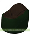 Flagman Кресло-мешок Браво Б1.3-F01F05 (темно-коричневый, тёмно-зелёный)