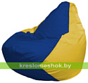 Flagman Кресло-мешок Груша Макси Г2.1-128 (основа жёлтая, вставка синяя)
