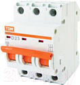 Выключатель автоматический TDM ВА 47-29 3Р 25А (D) 4.5кА / SQ0206-0175