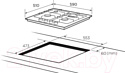 Газовая варочная панель Akpo PGA 604 VGC-T WT