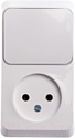 Блок выключатель+розетка Schneider Electric Этюд BPA16-204B