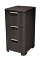 Комод 3Х STYLE RATTAN DRAWER DBR 210, темно/коричневый