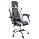 Вибромассажное кресло Calviano ASTI ULTIMATO black/white/blue