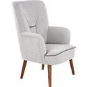 Интерьерное кресло Halmar Bishop (светло-серый/орех)