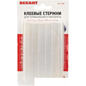 Клеевые стержни Rexant 09-1260 (12 шт, прозрачный светящийся)