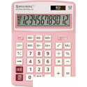 Бухгалтерский калькулятор BRAUBERG Extra Pastel-12-PK 250487 (розовый)
