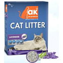 Наполнитель для туалета AK Cat Комкующийся лаванда (6 л)