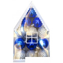 Елочная игрушка Волшебная страна Домик 007656 12 шт (синий)
