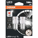 Светодиодная лампа Osram P21W LEDriving SL Red 2шт