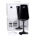 Набор бокалов для вина Bohemia Crystal Sandra Black/White 40728/D4594/D4653/450-2