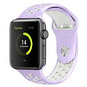 Ремешок MIRU для Apple Watch Nike 44 мм (светло-фиолетовый/белый)