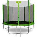 Батут Smile 8 ft STG-252 outside зеленый (с защитной сеткой и лестницей)