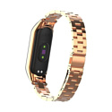 Ремешок Bingo Stainless для Xiaomi Mi Band 5/6 Розовое золото