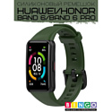 Ремешок Bingo Silicone для HUAWEI Band 6/HONOR Band 6/6 Pro Зеленый