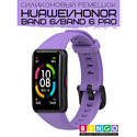 Ремешок Bingo Silicone для HUAWEI Band 6/HONOR Band 6/6 Pro Сиреневый