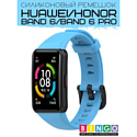 Ремешок Bingo Silicone для HUAWEI Band 6/HONOR Band 6/6 Pro Голубой