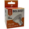 Лампа светодиодная BELSVET LED-M GU10 8W 3000K
