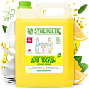 Средство для мытья посуды SYNERGETIC антибактериальное, гипоаллергенное, с ароматом лимона, 5л (103500)