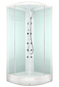 Душевая кабина Domani-Spa Delight 110 100x100 сатин матированное стекло / белые стенки с гидромассажем и электрикой