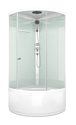 Душевая кабина DOMANI-Spa Simple 110 high V1.2 100x100 прозрачное стекло / белые стенки с крышей