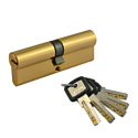 NORA-M Мех.цилиндровый (45/45, ключ/ключ, латунь (золото), перфоключ) ЛПУ-90