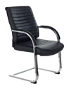 Кресло на полозьях Бюрократ T-8010-LOW-V/BLACK , черный