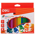 Deli, Китай Восковые мелки трехгранные "Color Emotion" 18 цв. (C20010), ec20010