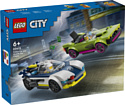LEGO, Дания Конструктор LEGO City 60415: Погоня за полицейской машиной и спортивным автомобилем, 60415