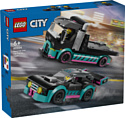 LEGO, Дания Конструктор LEGO City 60406: Гоночный автомобиль и грузовик-автовоз, 60406