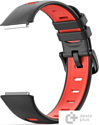 Ремешок Rumi силиконовый для Huawei Band 7 (черный/красный)