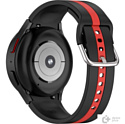 Ремешок Rumi Sport Line силиконовый для Samsung Galaxy Watch4/5 (20 мм, черный/красный)